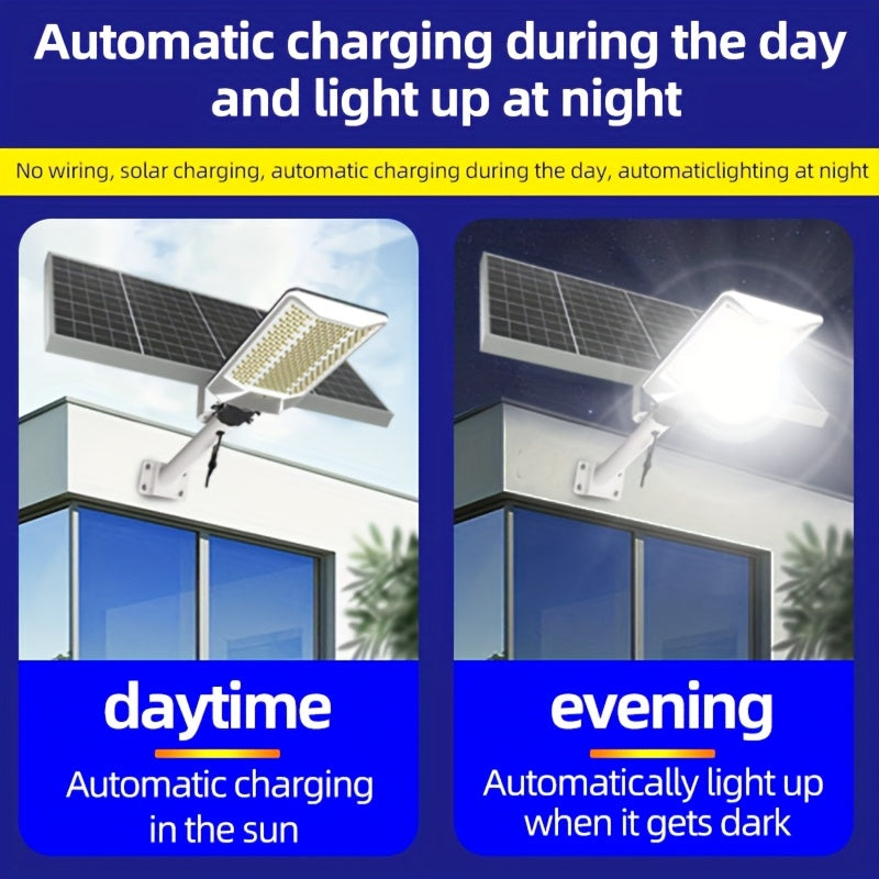 18000mAh High Power Solar Street Light, Long Battery Life, with Remote Control, IP65 Outdoor Solar Light, LED Three-Side Lighting Solar Light, Perfect for Streets, Courtyards, Gardens, Parking Lots Solar Light