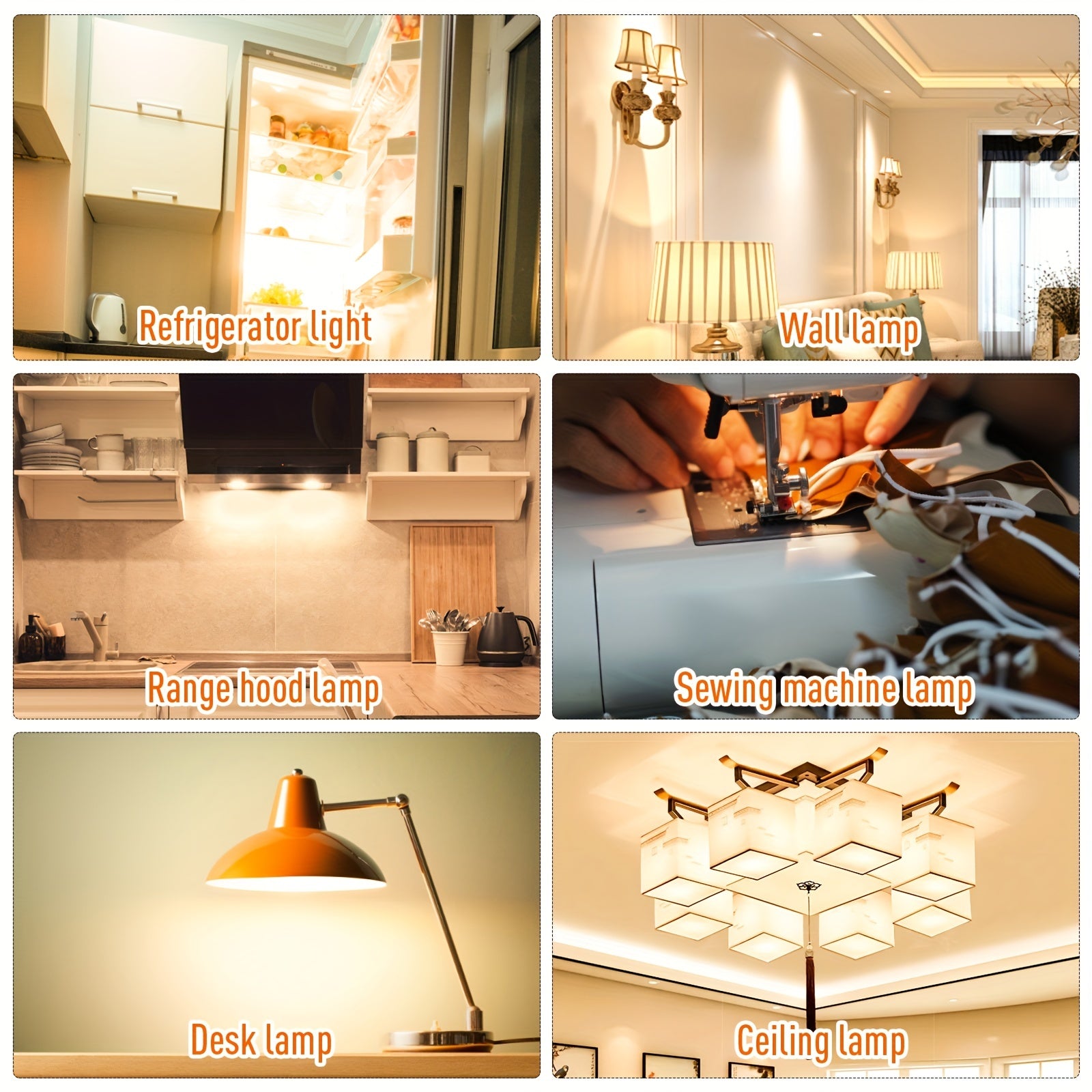 Non-dimmable E17 LED AC120V 76-bead E17 LED corn light 5W, crystal light, table lamp, wall lamp, cool white, warm white, plug-in bulb, refrigerator bulb screw base indoor household lamp table lamp ceiling light
