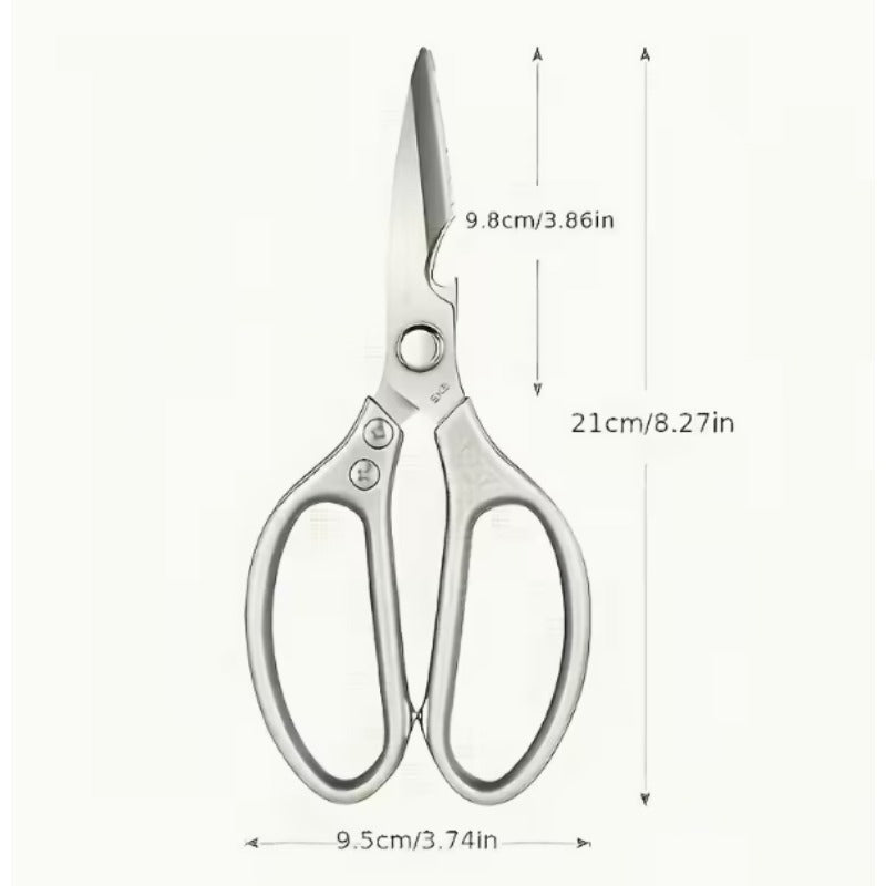 A Set of Stainless Steel Scissors – Sharp & Durable, Multifunctional for Office, Home, Restaurant, Butchery, Kitchen Supplies – No Assembly Required