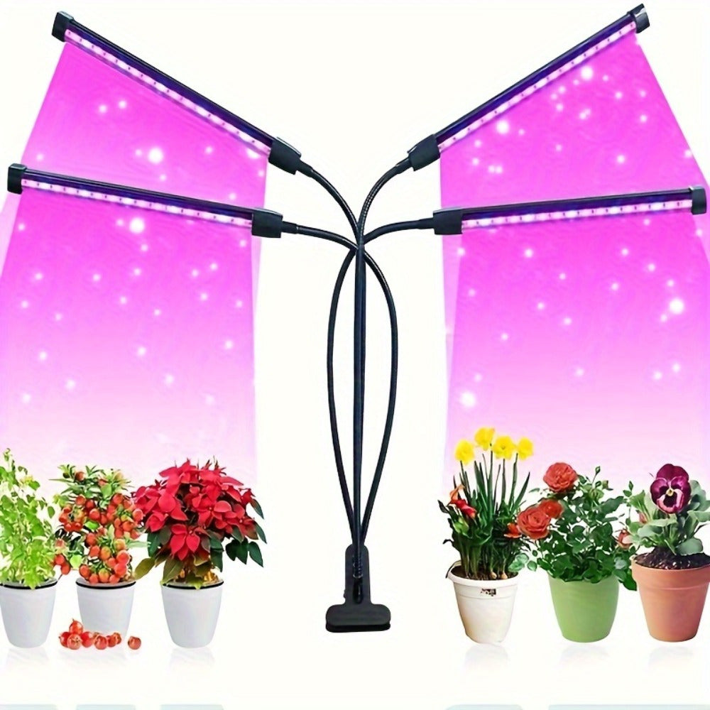 1Pcs Smart Gardening Assistant Full Spectrum Plant Grow Light USB Powered Timing Switch 360° Rotatable Arm Anti-Leggy Grow Lamp for Succulents Vegetables Flowers Ideal for Home Balcony Planting