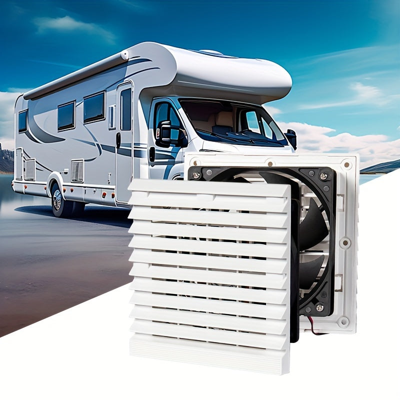 RV Silent One-Way Ventilation Fan, 2.4W 12V, White, Suitable for RV and Camper Van, Battery Not Included