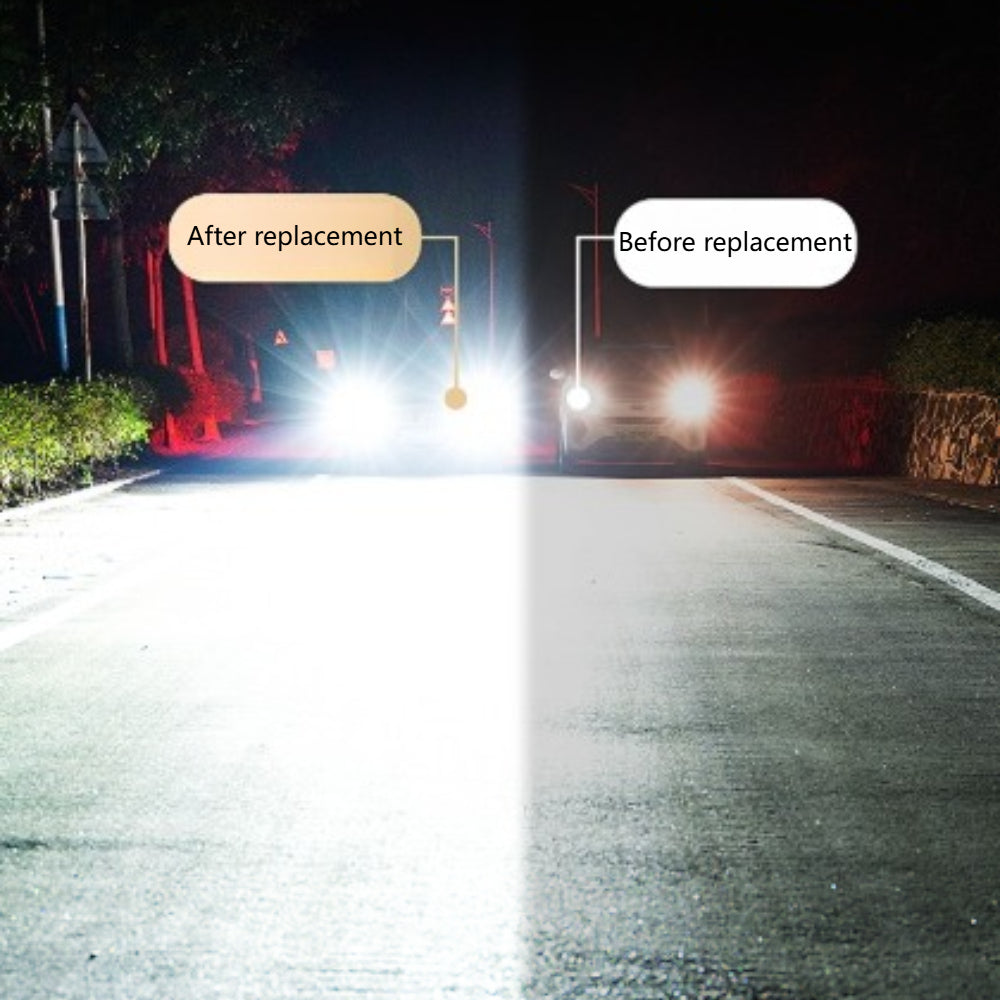 2Pcs H1 H3 H4 H7 H11 H27 9005 9006 9012 Car LED Bulbs, 35W, 7500LM, 6000K White, 300% Brightness Increase, Super Bright Car Headlights, 12V/24V Compatible, High-Speed Fan Cooling, Lifespan Up to 30,000 Hours