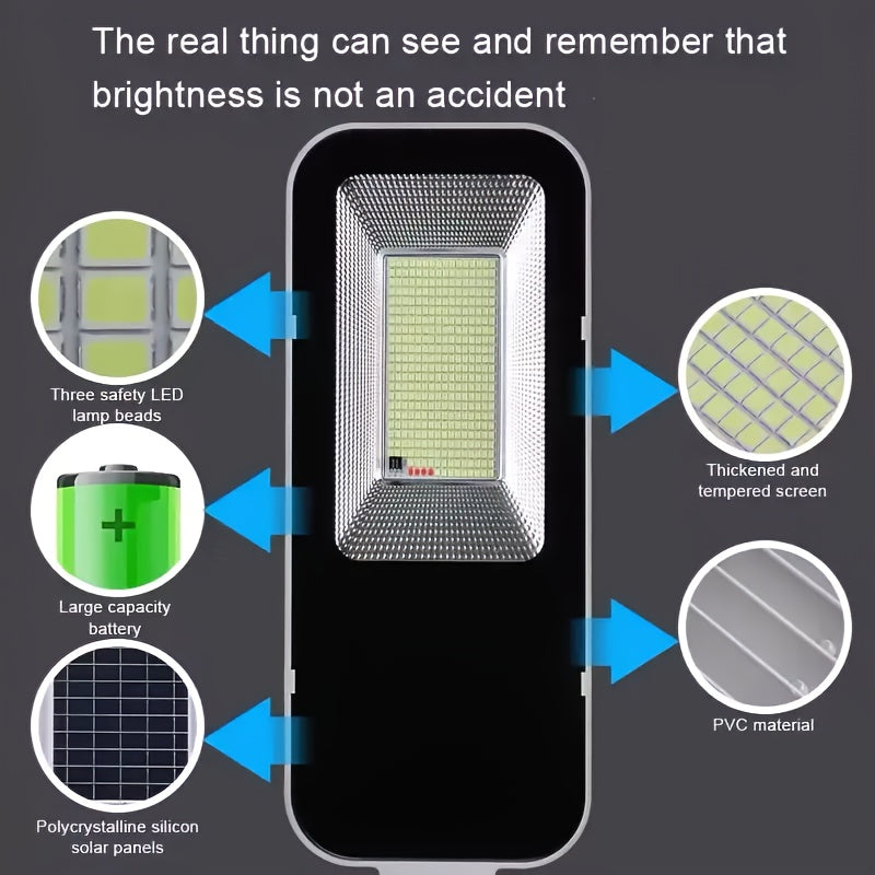 2 Pack Solar Street Light, 6500K Dimmable Waterproof LED Solar Wall Light, 6000mAh LED Street Light with Remote Control and Motion Sensor, 357 High-Brightness LED Beads, Outdoor Solar Street Light for Courtyard, Wall, Garage