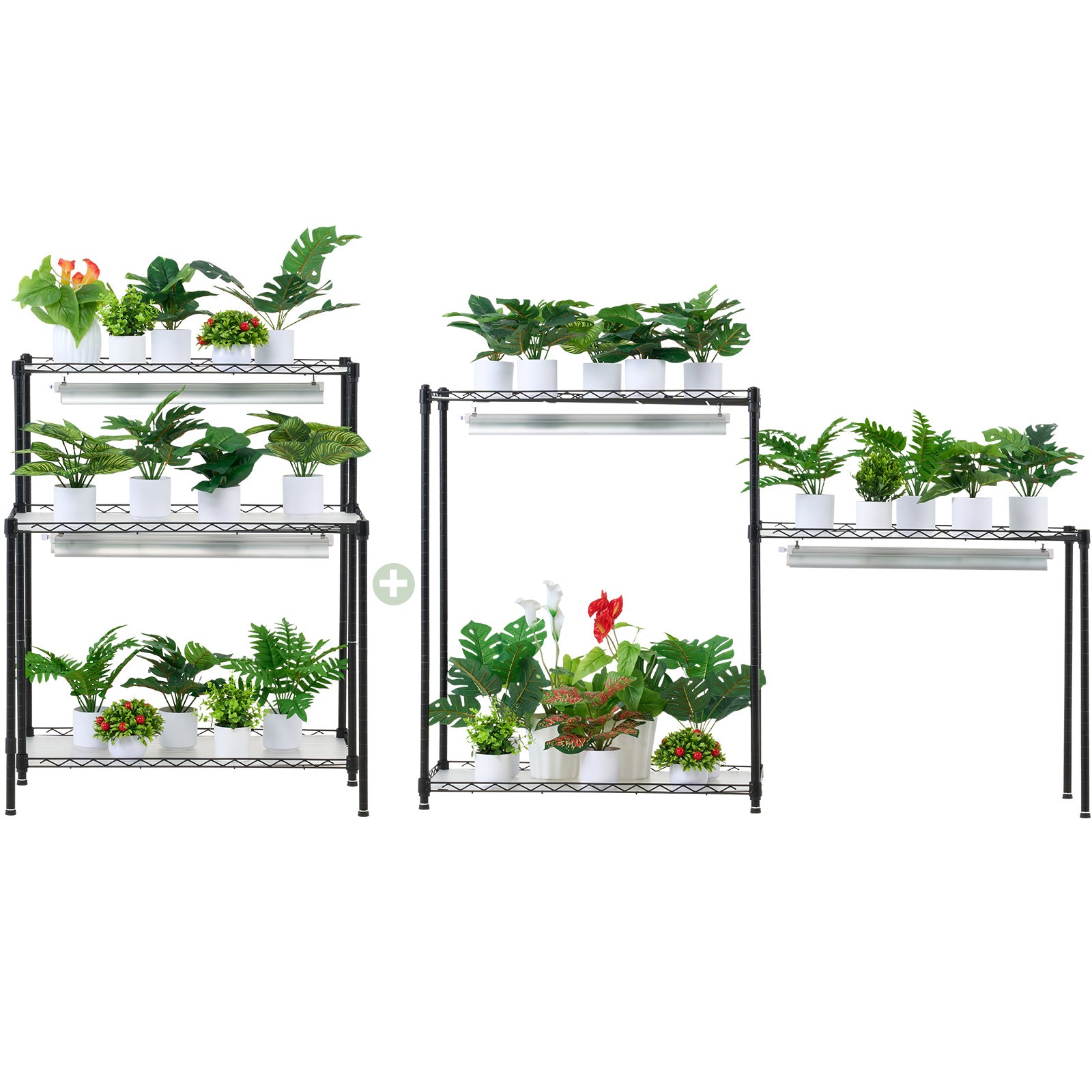 VEVOR DIY Plant Stand with Grow Light, 6-Tier, 192W, 70.9" H, Full Spectrum LED Plant Growing Shelf