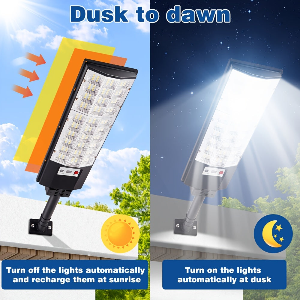One Solar Sensor Light | Home Courtyard Light | Super Bright LED Lighting | Outdoor Street Light, with Motion Sensor and Auto On/Off Switch, Remote Control, IP65, Perfect for Garden, Garage, Patio, Backyard, Doorway