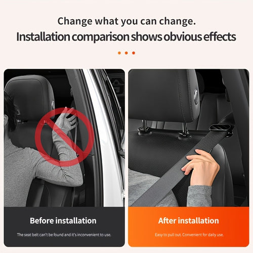 1 Car Seat Belt Guide, for Safe Driving & Comfortable Travel, Equipped with Easy-Retractable Seat Belt System and Sturdy Fixing Bracket, No Padding Required for In-Car Installation, Compatible with Various Vehicle Models (Perfect Fit)