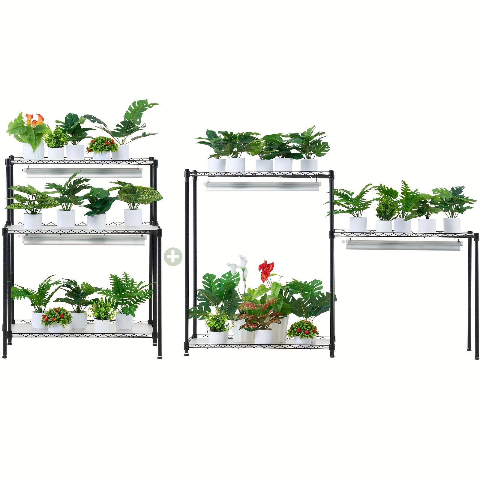 Functional Plant Shelf, DIYable, 6-Tier, 180cm×75cm, 192W, US Plug, 110V