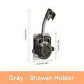 Musurjoy 1/2Pc Bathroom Wall Mount Shower Holder - Silver, No-Drill Shower Head Bracket, Wall-Mounted Without Wall Damage, Summer Shower Supplies, Father's Day Gift