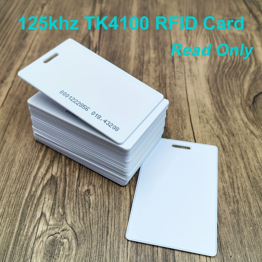 125KHZ 翻盖式RFID感应卡 6张装 仅读取UID号码 印刷TK4100卡片 适用于门禁管理及出入控制