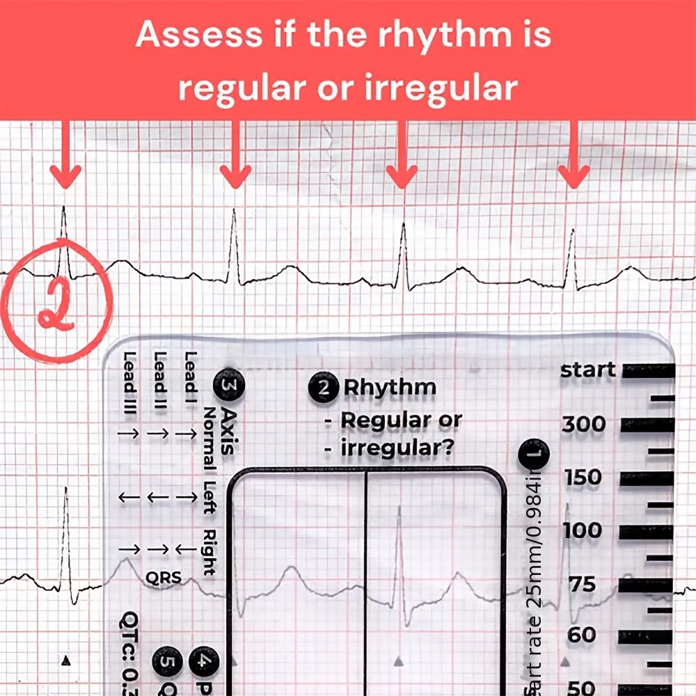 创意热销新款实用性便携 ECG 7 Step Ruler心电图7步尺