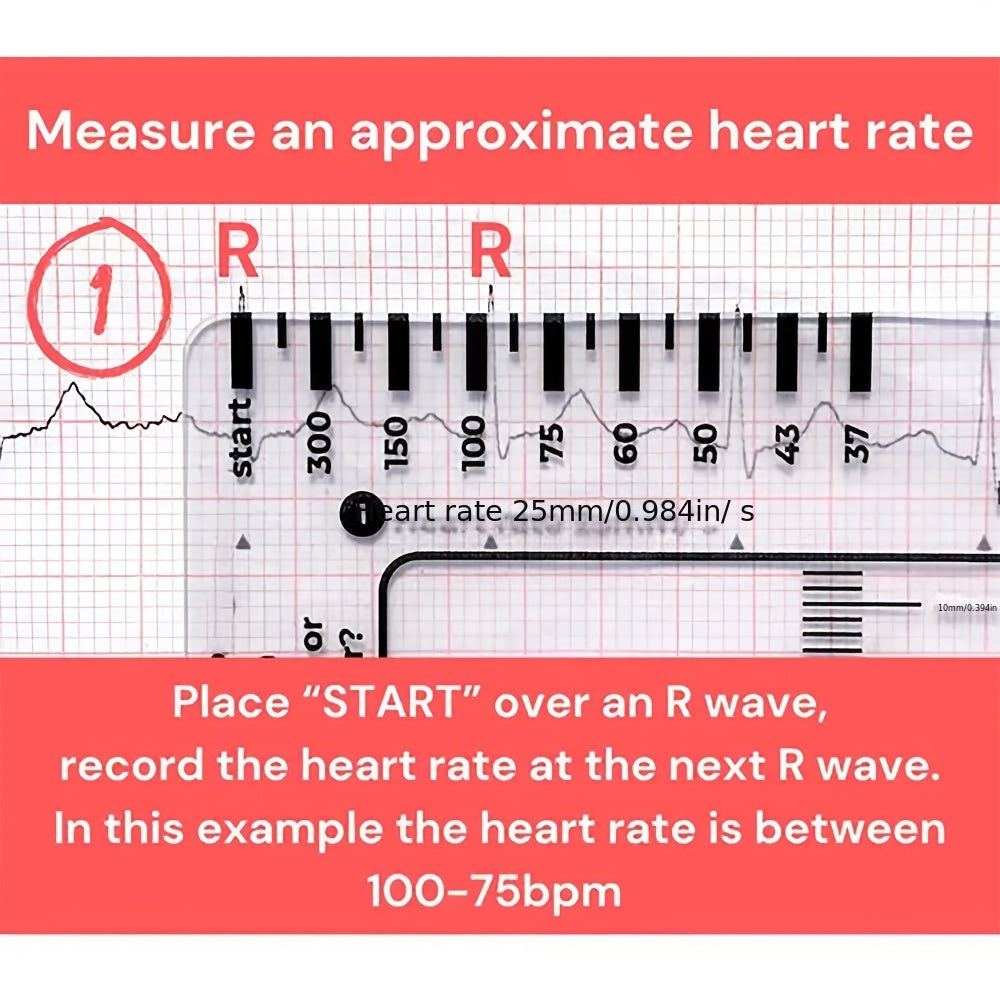 创意热销新款实用性便携 ECG 7 Step Ruler心电图7步尺