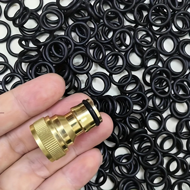 50pcs 橡胶 O 型圈密封垫 - 耐用合成，16mm OD，11.2mm ID，黑色 - 非常适合花园水管，快速连接系统，水龙头，洗车枪和水泵，花园水管密封垫 | O 型圈密封垫。