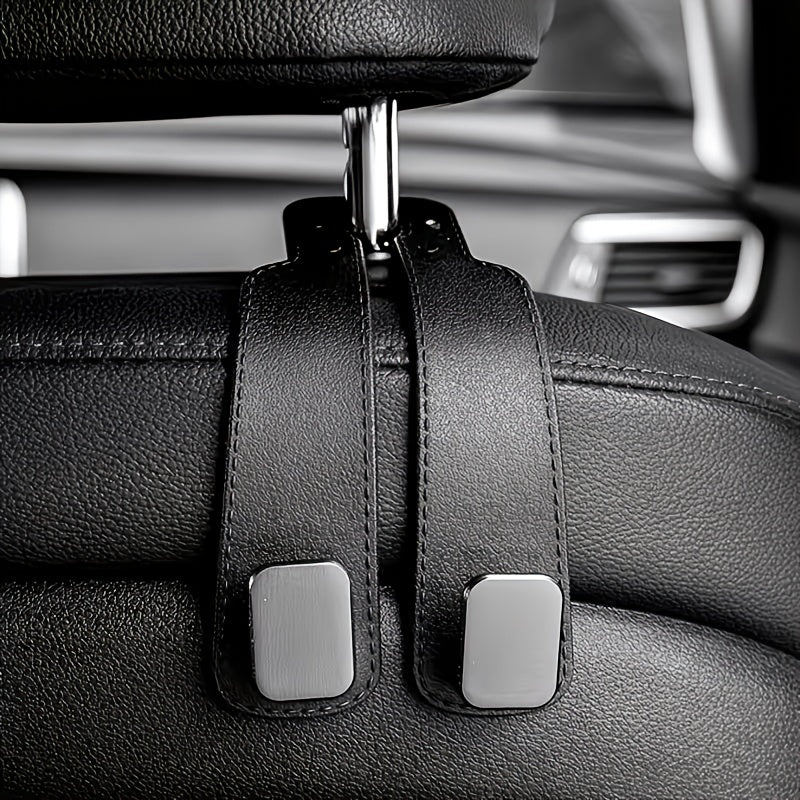 Car Rear Cover with Hidden Metal Hook Design - Synthetic Leather Material, Compatible with Multiple Vehicle Models  fr