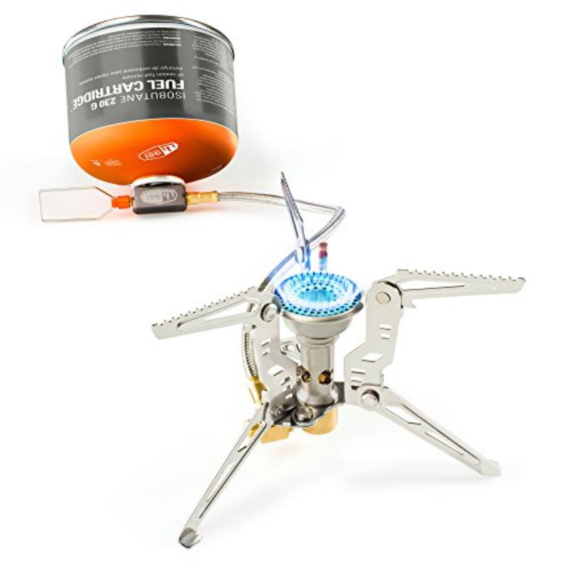 Pinnacle 4-Season Camping Stove Remote Canister High-Efficiency All-Season Backpacking Stove | 9,820 Btu/H, Iron Material, No Fuel Needed, No Ignition Function