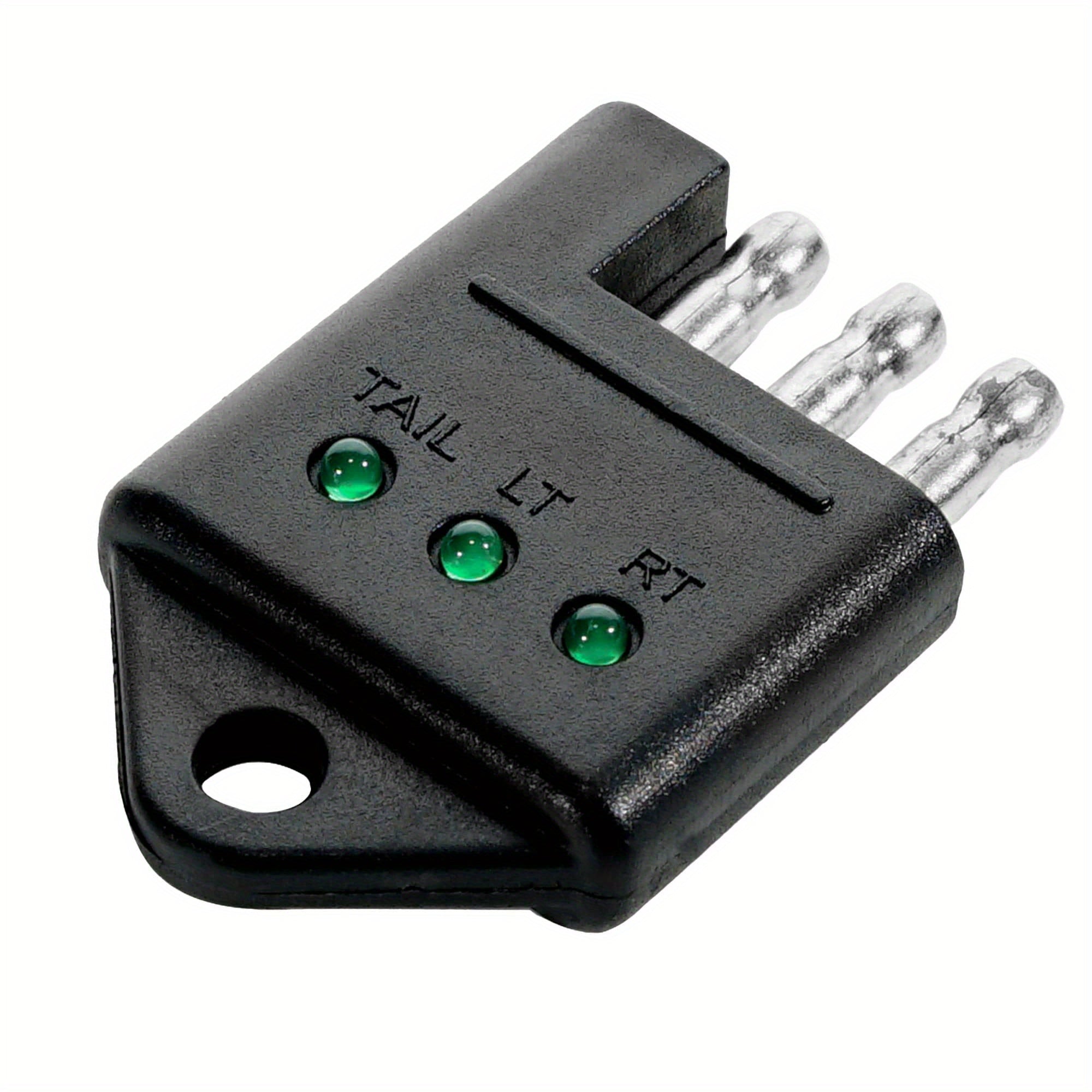 4-Way Trailer Tester Connector – Trailer Wiring Tester, 4-Pin Trailer Light Circuit Tester, Auto Accessory