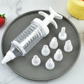 8Pcs Plastic Piping Tool Set with 8 Nozzles, Heavy-Duty Cream Squeezer Set, Ideal for Cake Decorating, Icing, Piping Gel and Soap Making, Compatible with Pastry Bags, Perfect for Home Bakers, Restaurants and Dessert Decoration