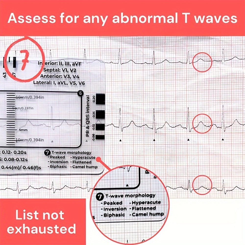 创意热销新款实用性便携 ECG 7 Step Ruler心电图7步尺