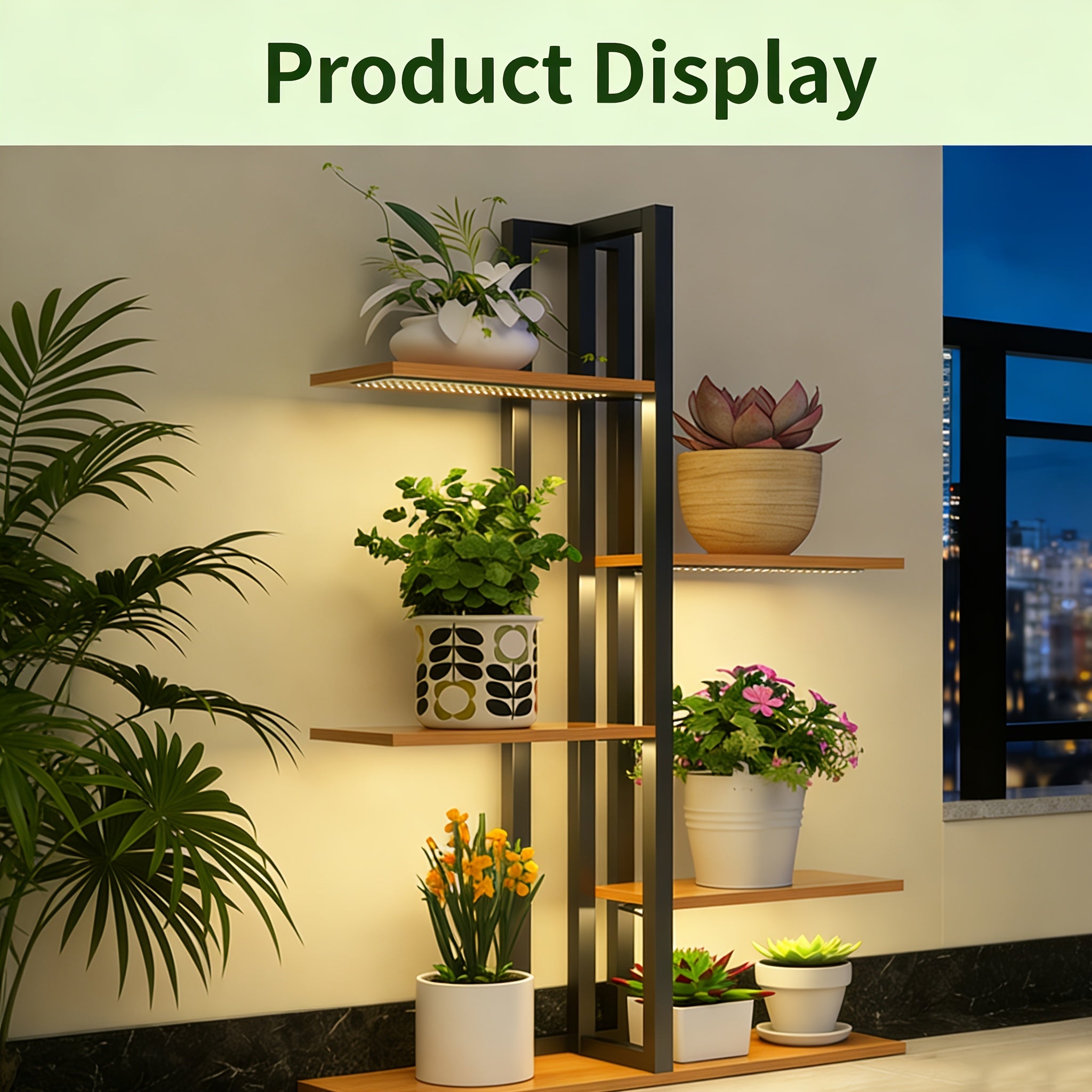 8Pcs Panel Grow Light for Indoor Plants, 272LED Full Spectrum Under Cabinet Plant Grow Light, 3/9/12H Timer, 5 Dimmable Brightness Levels for Plant Growth