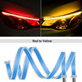 2pcs 12V LED 灯条 - 可变形汽车白色和黄色流光灯，用于指示灯和环境照明，不需要电池，≤36V 运行，非常适合汽车和房间装饰，指示灯|现代汽车照明|LED 灯条