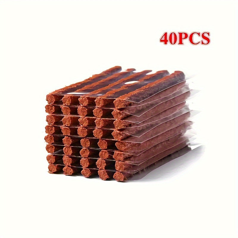 Tire Repair Strips, Automotive Tire Repair Tools, Motorcycle Tubeless Tire Puncture Plug Sealant Strip Repair Kit, Auto Vacuum Tire Repair Rubber String