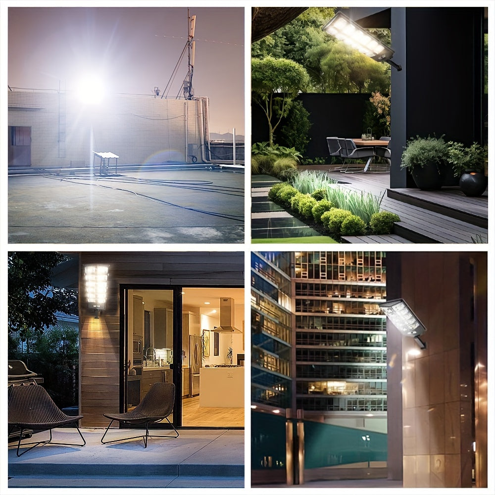 1/2/3/4/6 Pack 504 LED Solar Street Light, Ultra-Bright Outdoor, 6500K Daylight White, Dusk-to-Dawn Sensor Energy Saving Light, Perfect for Home Decoration, Courtyard, Garage, Foyer, Pathway, Adjustable Bracket, Easy Installation