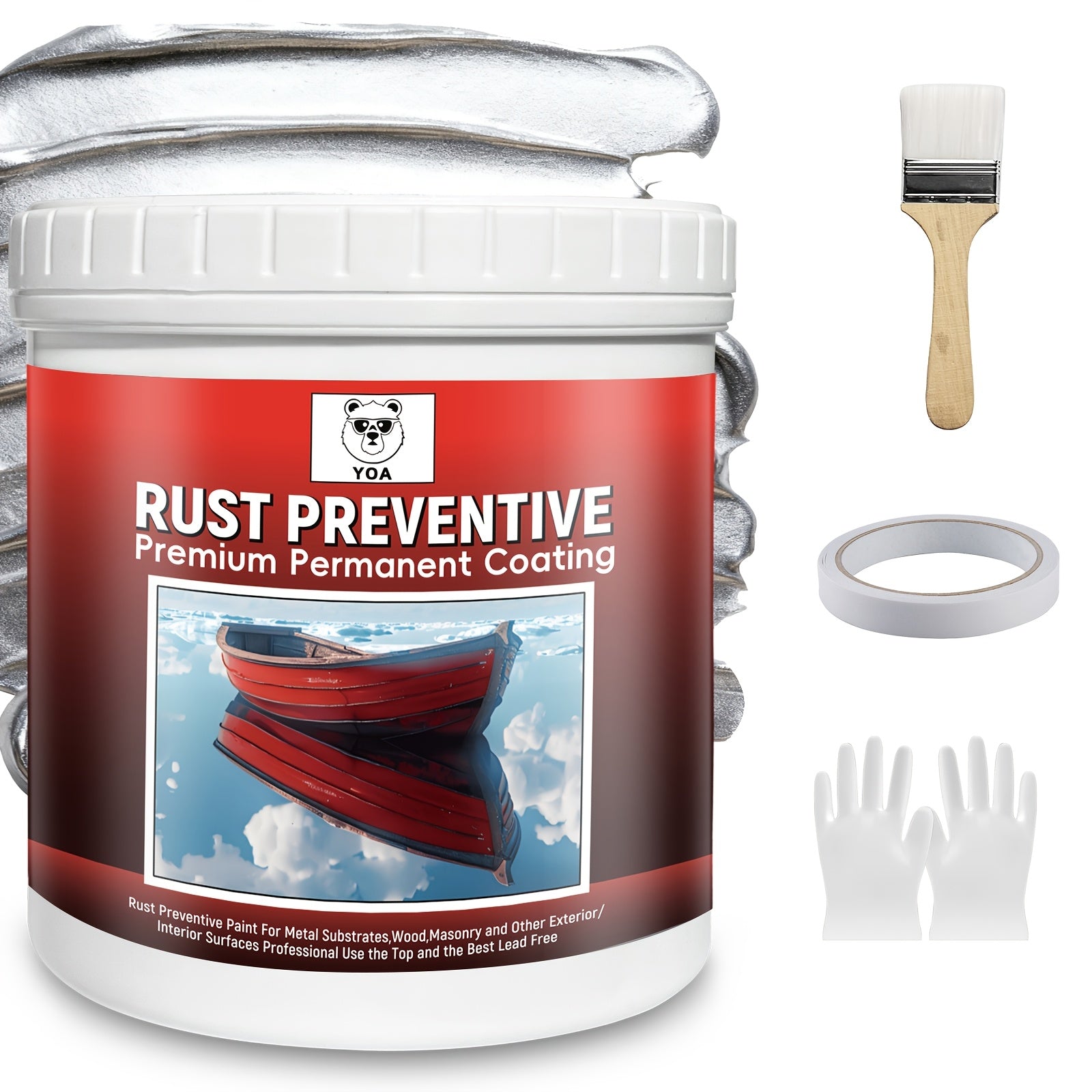 适用于船只、木材、房车、玻璃纤维、金属表面的船用级油漆，适用于户外装饰和湿边涂抹，采用高品质环氧树脂末端（32 Oz）