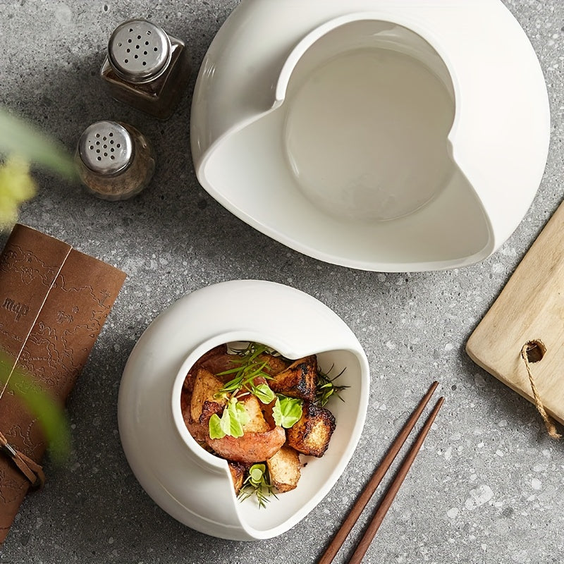 Creative Cracked Vase Artistic Concept Dish Plate, High-End Hotel & Restaurant Tableware, Unique Irregular Plate for Hot & Cold Dishes