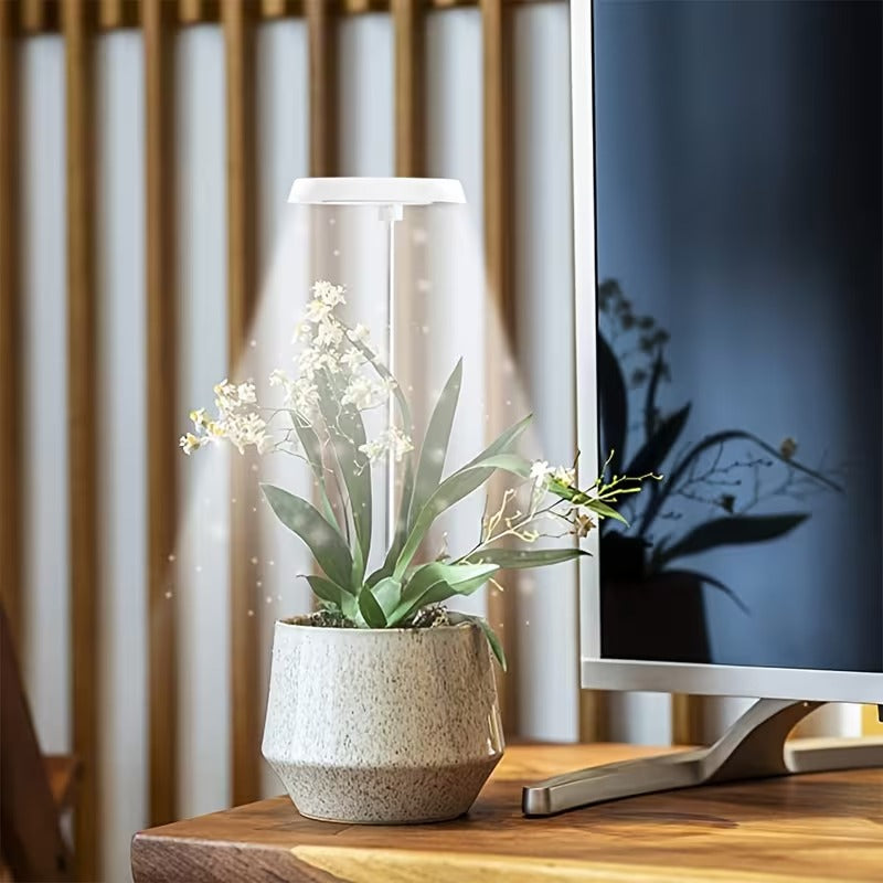 LED Plant Grow Light, Built-in 3/9/12 Hours Auto Timer and Dimmable Function, Height Adjustable. Perfect for indoor plants, herbs, vegetables and flowers in kitchen and home environments. USB Powered Adjustable Desk Lamp