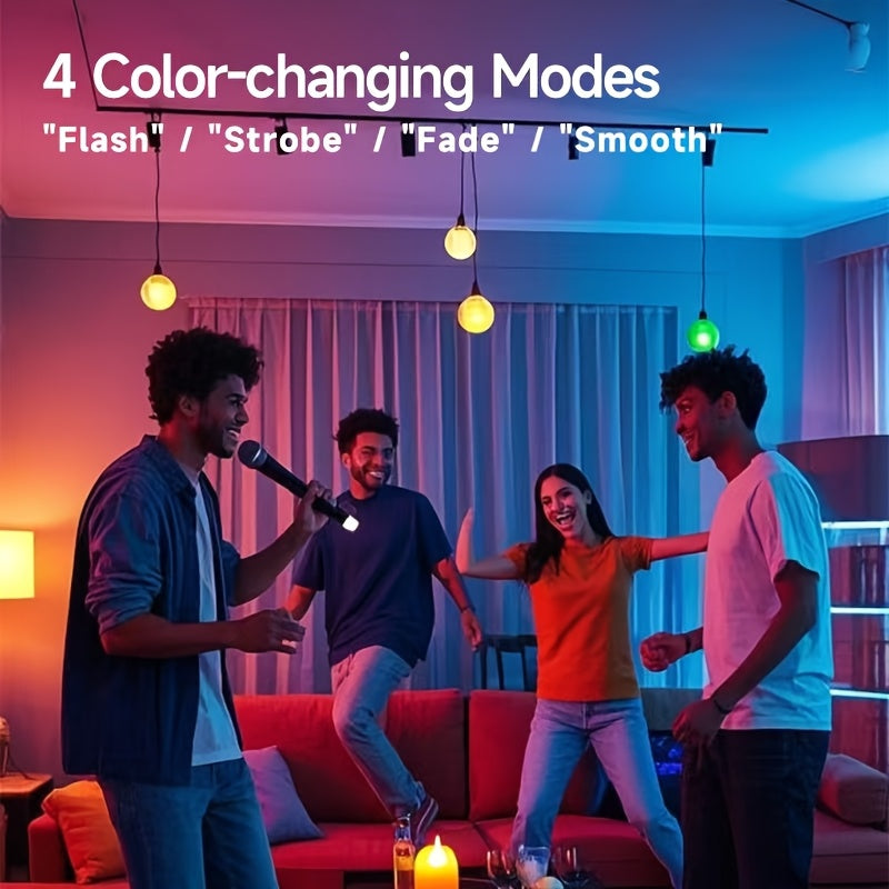 Rechargeable LED bulb with remote control, detachable, ambiance light, table lamp, wall lamp, puck light, emergency light, 15 colors lighting, USB rechargeable LED bulb with hook - portable high brightness, suitable for bedroom, living room