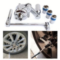 A Torque Wrench Designed Specifically for Removing Lug Nuts, Featuring a 1:16 Torque Multiplier with a Torque Range of 320NM. This Effort-Saving Tool Comes with a 1/2-Inch Drive and Includes a Tire Change Kit with 17mm, 19mm, and 21mm Sockets