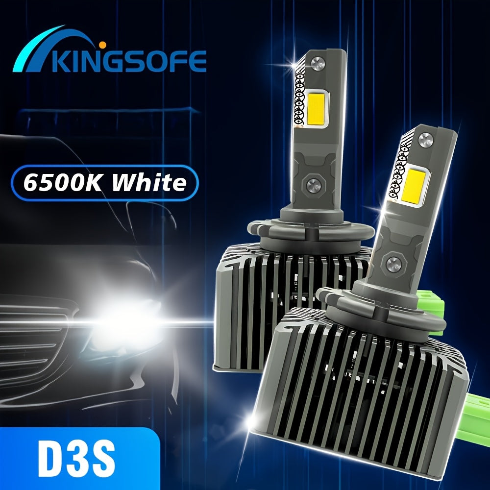 D1S LED Bulb Canbus 110W Power D2S D3S D4S D5S Car Headlight Bulbs Dual-Side D1R D2R D3R D4R Auto Light Xenon Lamp 6500K 12V 24V 2-Pack, No Battery Included