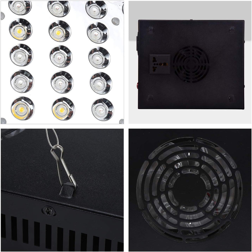 Likesuns 600W Indoor Plant LED Grow Light - Full Spectrum for Succulents, Herbs & Flowers, High-Power Dual-Chip Design with Large Cooling Fan, 2-in-1 VEG & BLOOM Switch Button