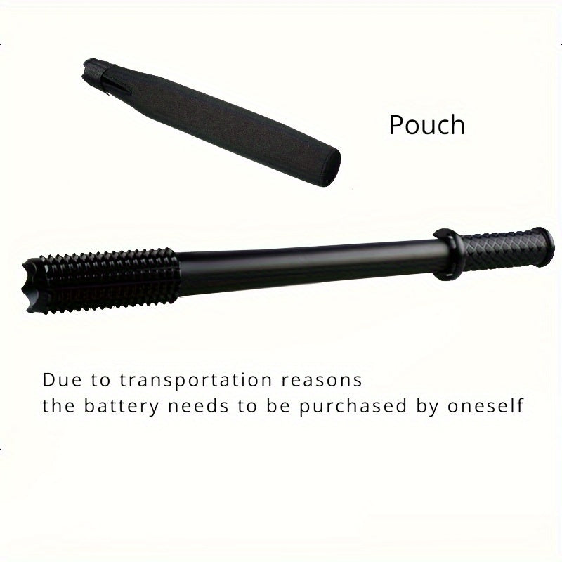 17.13 Inch High Hardness All-Metal Flashlight, High Brightness, Multiple Adjustable Modes, Long Range Tactical Flashlight, Multifunctional Car Flashlight, Suitable for Indoor & Outdoor Patrol, Camping, Fishing and Outdoor Sports