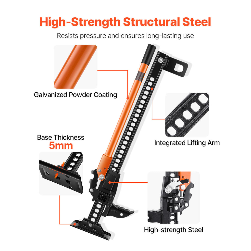 VEVOR 34/36/42 Inch Off Road Farm Jack Hoist, 7000 lbs Heavy Duty High Lift Tractor Vehicle Winch