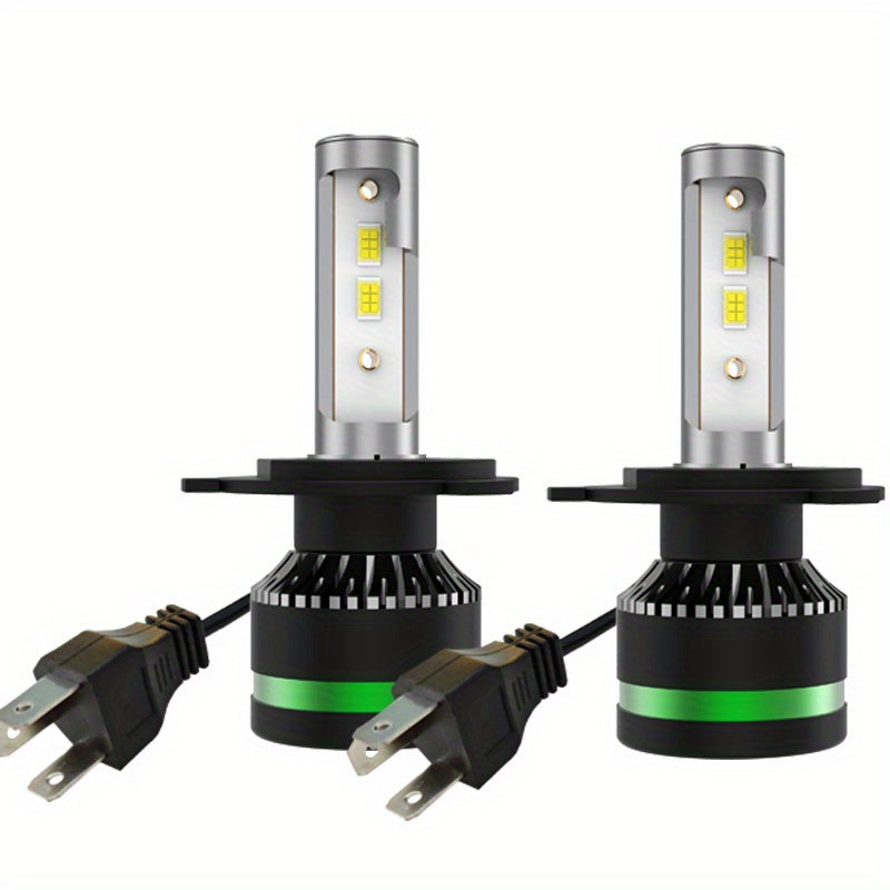 2Pcs H1 H7 H11 9005 9006 9012 H4 H13 9007 9004 LED Car Headlights, Bright 3570 CSP Chip 6000K White 50000 Lumens 200W High/Low Beam Fog Light Fast Heat Dissipation Plug-and-Play, Headlight Replacement