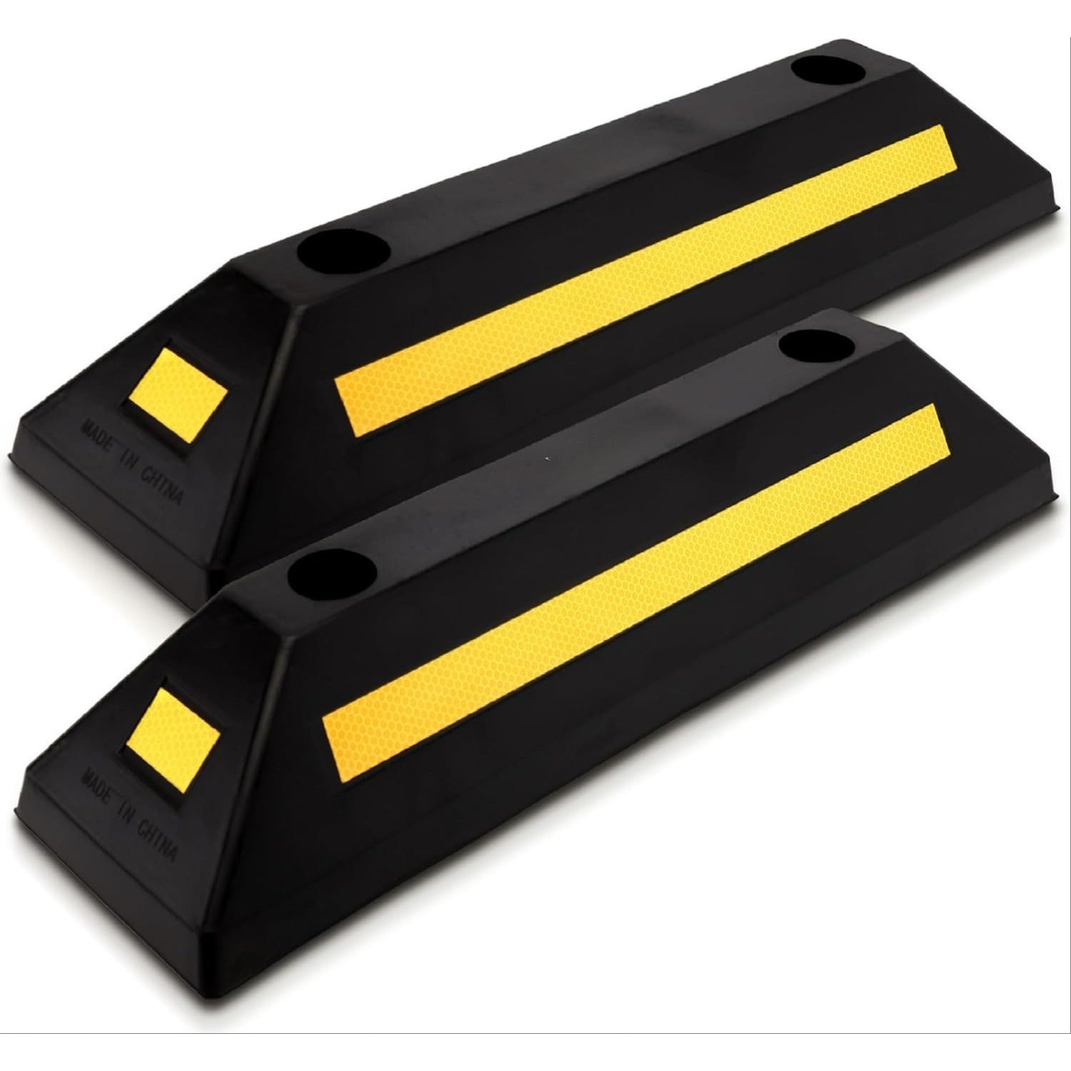 1/2/4-Pack Garage Vehicle Floor Safety Heavy Duty Rubber Parking Curb Stop, for Car Van Truck Wheel Tire Chock Guide Guard Bumper Protection, Multiple Colors Available. Valentine‘s Day Gift for Men, Boyfriend, Husband & Partner