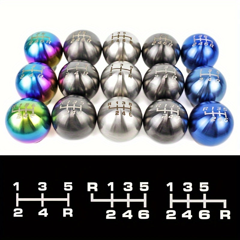 Universal Shift Knob, 5/6 Speed Design, Stainless Steel Material, Ideal Choice for Racing and JDM Enthusiasts, High Quality Knob