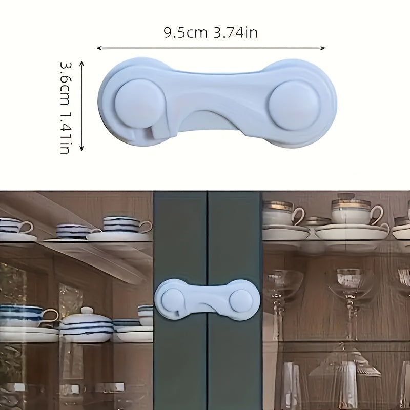 12个可调节的优质儿童安全锁，适用于抽屉和橱柜，防止夹到手指，儿童防护抽屉锁，橱柜门保护锁，以及防止婴儿夹到手指的安全装置