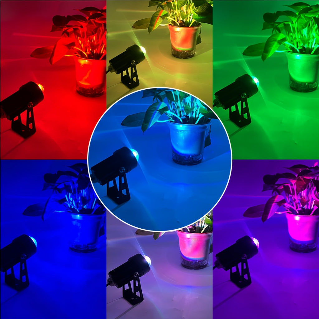 Indoor RGB Spotlight, Multi-Color Changing Wall Light, Mini Spotlight, Dimmable Color Changing LED Plant Spot Light, Art Decorative Light