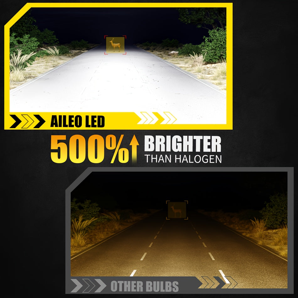 AILEO 2Pcs H1 LED Light High Quality 16000Lm 60W CSP Car Headlight 6500K White Daytime Running Car Light Mini Bulb Plug-and-Play