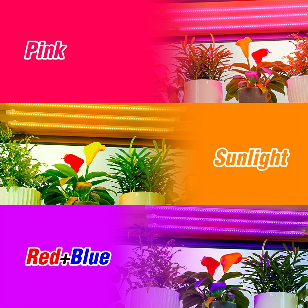 LED Full Spectrum Plant Light Strip, 5V USB Powered Indoor Grow Light, Sunlike Hydroponic Supplement Lamp, 4/8/12H Timer, 5 Dimmable Levels, Red Blue UV/IR Light, Ideal for Greenhouse Tent, Vegetable, Flower, Succulent, Seedling, Fruit, Cactus