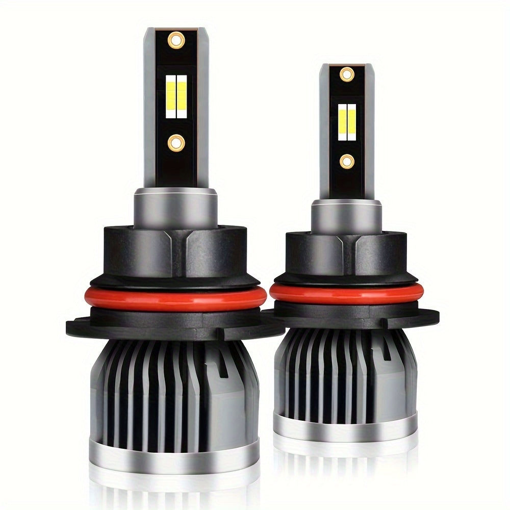 2-Pack ROADSUN LED Car Headlights, 35000 Lumens, 6000K White Light, High/Low Beam, 500% Brightness, CSP Chip, Aluminum Alloy Housing, 12-24V, No Battery Needed, Compatible with H4 H1 H3 H7 H11 9005 9012 H13 9004