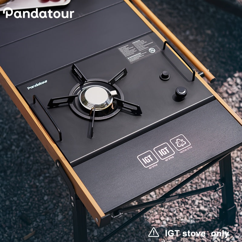 Portable Windproof Stainless Steel Camping Gas Stove, Outdoor Cooker Travel Stove with Foldable Design, IGT Compatible Stove for Tabletop Use, Outdoor Stove, IGT Tabletop Gas Stove