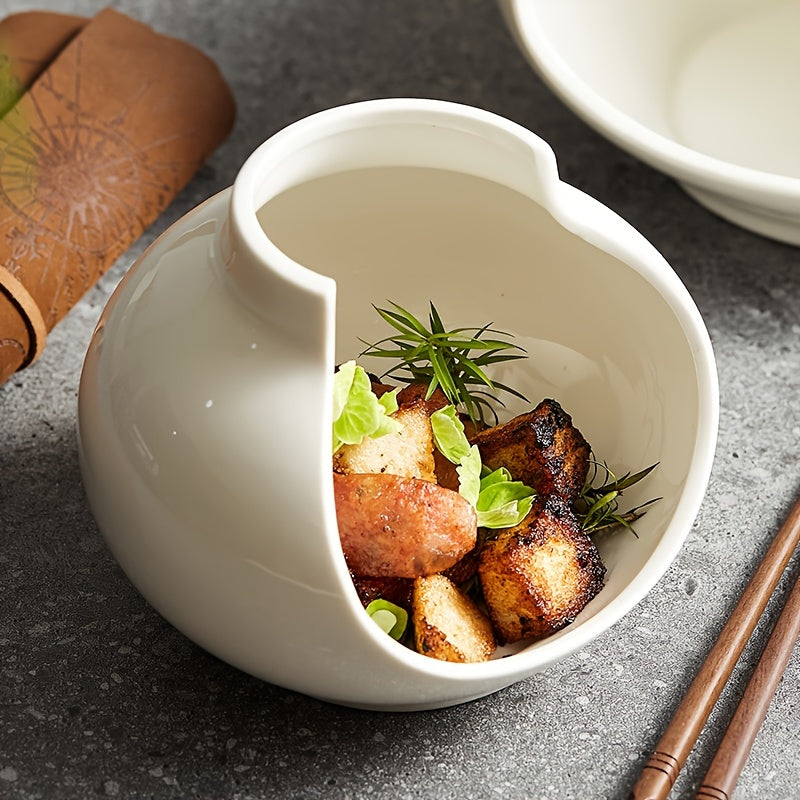 Creative Cracked Vase Artistic Concept Dish Plate, High-End Hotel & Restaurant Tableware, Unique Irregular Plate for Hot & Cold Dishes