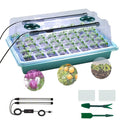 Seed Starter Tray with Grow Light, 40-Cell Seed Starting Kit, Seedling Tray Set with Humidity Dome, Auto Timer & Dimmable Light, Indoor Germination Tray for Home Gardening
