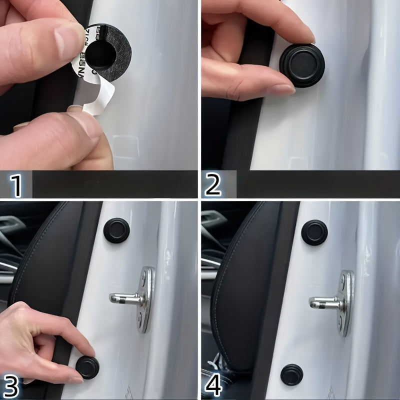 34-Piece Kit: 6 Door Lock Covers + 12 Shock Pads + 8 Door Guards + 8 Anti-Vibration Noise Reduction Pads; Includes Bumpers for Every Lock Ensuring Complete Protection – Essential Auto Accessory