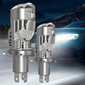 2个装 H4 9003 HB2-QC0105 超亮 6500K 白色光 CSP LED 大灯，高流明 60000Lm/个 260W，镜头设计完美光束，内置驱动器带风扇，长寿命，汽车摩托车迷你镜头，不含电池