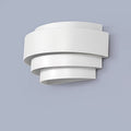 Modern Wall Light, White Crescent Moon Shaped Metal Wall Light, Suitable for Stairs, Hallways, Home Theater, Bedroom, Hotel, Restaurant, E26 Socket - Bulb Not Included