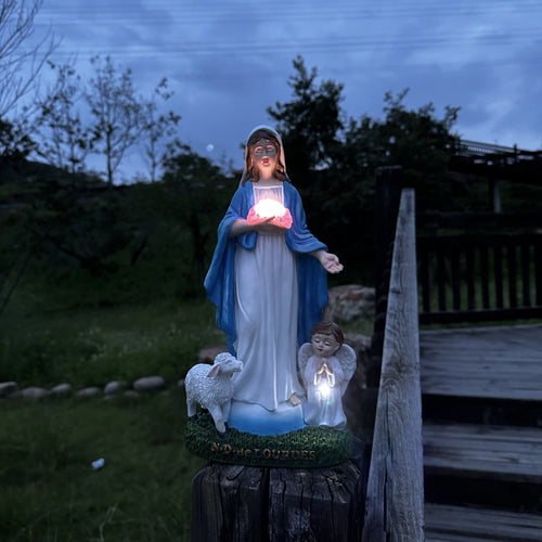 1pc Virgin Mary Statue Solar Statue Light, Garden Light Perfect for Courtyard, Garden, Lawn, Porch, Art Decoration, Best Housewarming Birthday Gift, IP44