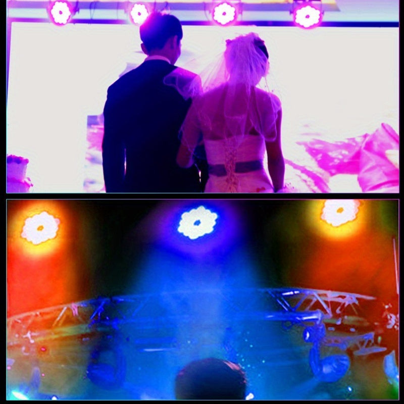 1 stage spotlight, Par light, 36 LEDs, RGB LED Par light party light, LED stage light, sound-activated color-changing Par light, DJ Par light for events, weddings, dance parties, wedding performances